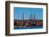 USS Constitution historic ship, Old Ironsides a Three Masted Frigit, is seen near Bunker Hill Mo...-null-Framed Photographic Print