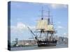 USS Constitution in the Boston Harbor-null-Stretched Canvas