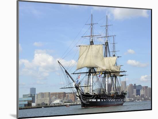 USS Constitution in the Boston Harbor-null-Mounted Photographic Print