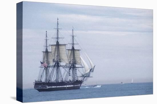 USS Constitution "Old Ironsides" Under Sail, Massachusetts Bay, Celebrating Its Bicentennial, 1997-null-Stretched Canvas