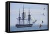 USS Constitution "Old Ironsides" Under Sail, Massachusetts Bay, Celebrating Its Bicentennial, 1997-null-Framed Stretched Canvas