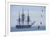 USS Constitution "Old Ironsides" Under Sail, Massachusetts Bay, Celebrating Its Bicentennial, 1997-null-Framed Premium Photographic Print