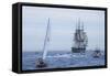 USS Constitution "Old Ironsides" Under Sail, Massachusetts Bay, Celebrating Its Bicentennial, 1997-null-Framed Stretched Canvas