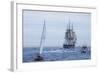 USS Constitution "Old Ironsides" Under Sail, Massachusetts Bay, Celebrating Its Bicentennial, 1997-null-Framed Photographic Print