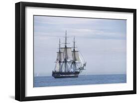 USS Constitution "Old Ironsides" Under Sail, Massachusetts Bay, Celebrating Its Bicentennial, 1997-null-Framed Photographic Print