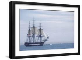 USS Constitution "Old Ironsides" Under Sail, Massachusetts Bay, Celebrating Its Bicentennial, 1997-null-Framed Photographic Print