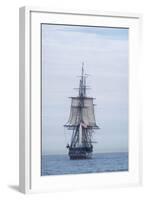 USS Constitution "Old Ironsides" Under Sail, Massachusetts Bay, Celebrating Its Bicentennial, 1997-null-Framed Photographic Print