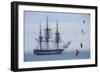 USS Constitution "Old Ironsides" Under Sail, Massachusetts Bay, Celebrating Its Bicentennial, 1997-null-Framed Photographic Print