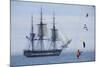 USS Constitution "Old Ironsides" Under Sail, Massachusetts Bay, Celebrating Its Bicentennial, 1997-null-Mounted Photographic Print