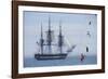 USS Constitution "Old Ironsides" Under Sail, Massachusetts Bay, Celebrating Its Bicentennial, 1997-null-Framed Photographic Print