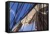 USS Constitution's Mainsail Detail, Boston-null-Framed Stretched Canvas