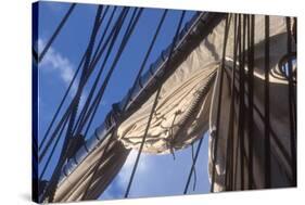 USS Constitution's Mainsail Detail, Boston-null-Stretched Canvas
