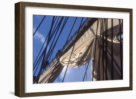 USS Constitution's Mainsail Detail, Boston-null-Framed Photographic Print