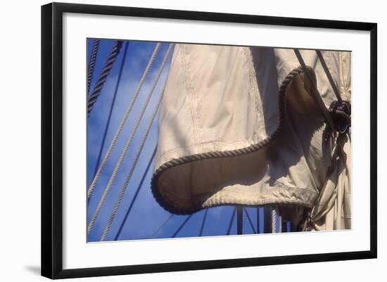 USS Constitution's Mainsail Detail, Boston-null-Framed Photographic Print