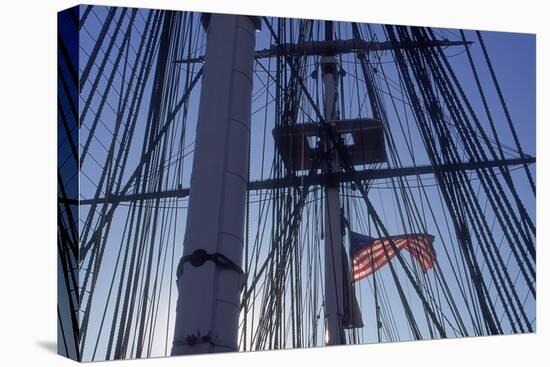 USS Constitution's Masts and Rigging, Boston-null-Stretched Canvas