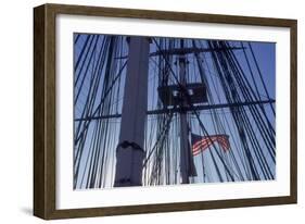 USS Constitution's Masts and Rigging, Boston-null-Framed Photographic Print