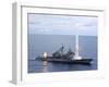 USS Cowpens Fires Standard Missiles 2 at An Airborne Drone-Stocktrek Images-Framed Photographic Print