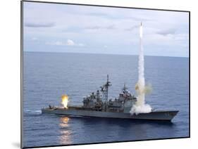 USS Cowpens Fires Standard Missiles 2 at An Airborne Drone-Stocktrek Images-Mounted Photographic Print