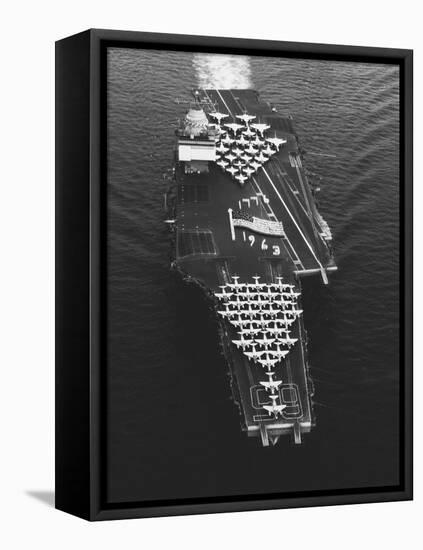 USS Enterprise in the Mediterranean Sea-null-Framed Stretched Canvas