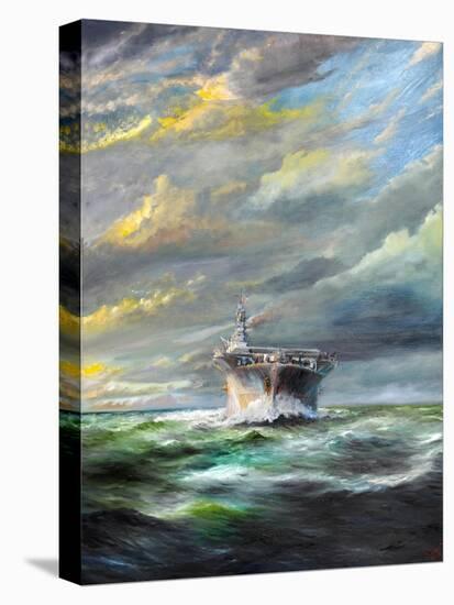 USS Enterprise returns to Pearl, 2019-Vincent Alexander Booth-Stretched Canvas