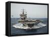 USS Enterprise Transits the Atlantic Ocean-Stocktrek Images-Framed Stretched Canvas