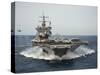USS Enterprise Transits the Atlantic Ocean-Stocktrek Images-Stretched Canvas
