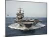 USS Enterprise Transits the Atlantic Ocean-Stocktrek Images-Mounted Photographic Print