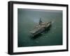 USS Forrestal after Mishandled Explosives Killed 134 Crewmen, August 1967-null-Framed Photo