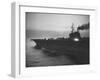 Uss Forrestal, Planes Taking Off During Mid-East Tour-null-Framed Photographic Print