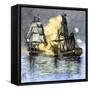 USS Frigate Chesapeake Engaging the British Ship Shannon, War of 1812-null-Framed Stretched Canvas