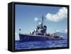 Uss Hamman During the Us Navy's Pacific Fleet Maneuvers Off of Hawaii-Carl Mydans-Framed Stretched Canvas
