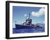 Uss Hamman During the Us Navy's Pacific Fleet Maneuvers Off of Hawaii-Carl Mydans-Framed Photographic Print