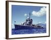 Uss Hamman During the Us Navy's Pacific Fleet Maneuvers Off of Hawaii-Carl Mydans-Framed Photographic Print