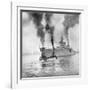 USS Indianapolis Beginning Trial Cruise-null-Framed Photographic Print