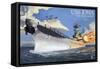 USS Iowa - the Gray Ghost-Lantern Press-Framed Stretched Canvas