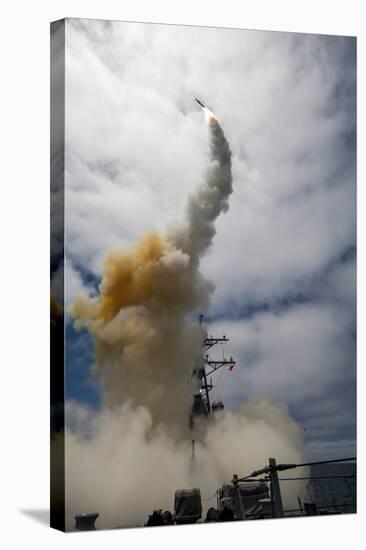 Uss John Paul Jones Launches a Standard Missile-null-Stretched Canvas