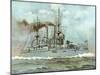 Uss 'Kearsarge, American Battleship, 1898-null-Mounted Giclee Print