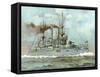 Uss 'Kearsarge, American Battleship, 1898-null-Framed Stretched Canvas