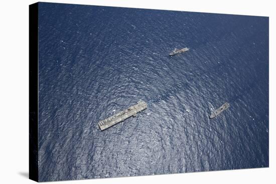 Uss Kearsarge, USS Carter Hall and USS San Antonio Transit the Red Sea-null-Stretched Canvas