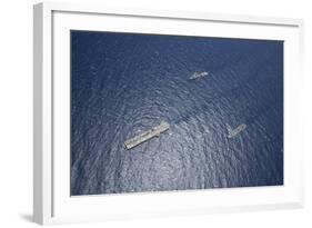 Uss Kearsarge, USS Carter Hall and USS San Antonio Transit the Red Sea-null-Framed Photographic Print