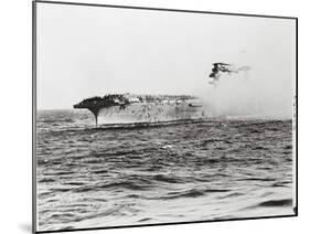 USS Lexington's Crew Diving into Sea-null-Mounted Photographic Print
