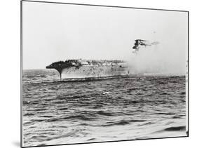 USS Lexington's Crew Diving into Sea-null-Mounted Photographic Print