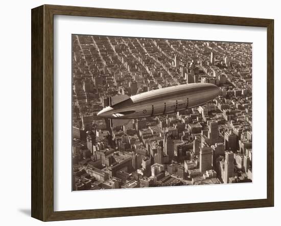 USS Macon, San Francisco, 1933-Clyde Sunderland-Framed Art Print