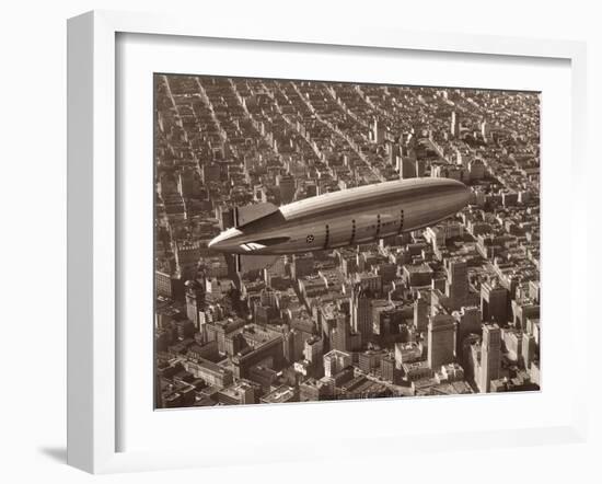 USS Macon, San Francisco, 1933-Clyde Sunderland-Framed Art Print