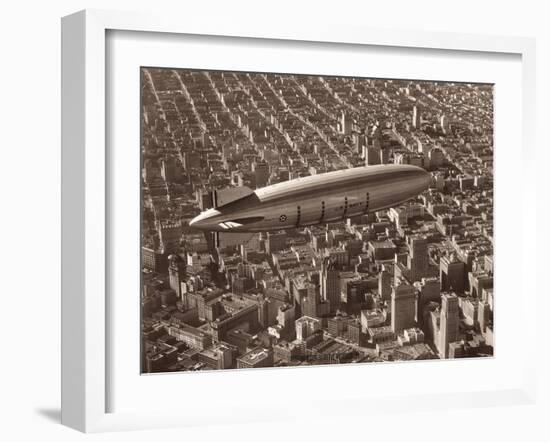 USS Macon, San Francisco, 1933-Clyde Sunderland-Framed Art Print