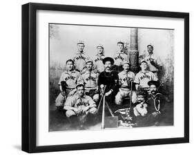 USS Maine Baseball Team in Havana Cuba Photograph - Havana, Cuba-Lantern Press-Framed Art Print