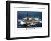 USS Midway - 1945 to 1997-null-Framed Art Print