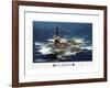 USS Midway - 1945 to 1997-null-Framed Art Print