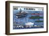 USS Midway - History-null-Framed Art Print