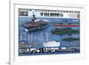 USS Midway - History-null-Framed Art Print